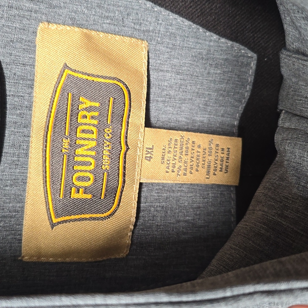 Foundry Softshell Heather Gray Jacket 4XL Big & Tall NWT - Picture 5 of 6